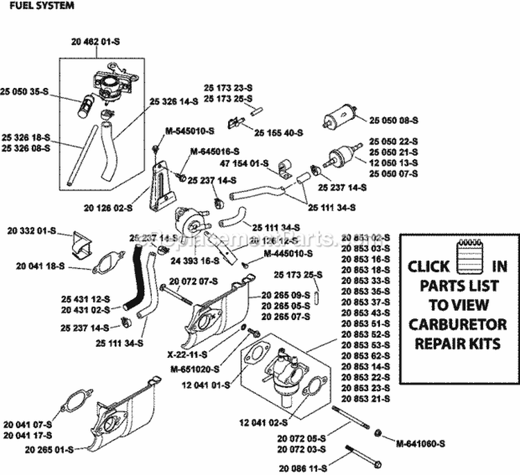 Page I Diagram and Parts List for  Kohler Engine