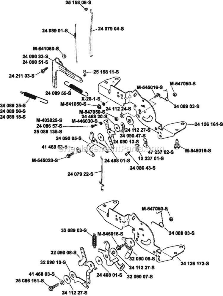 Page G Diagram and Parts List for  Kohler Engine