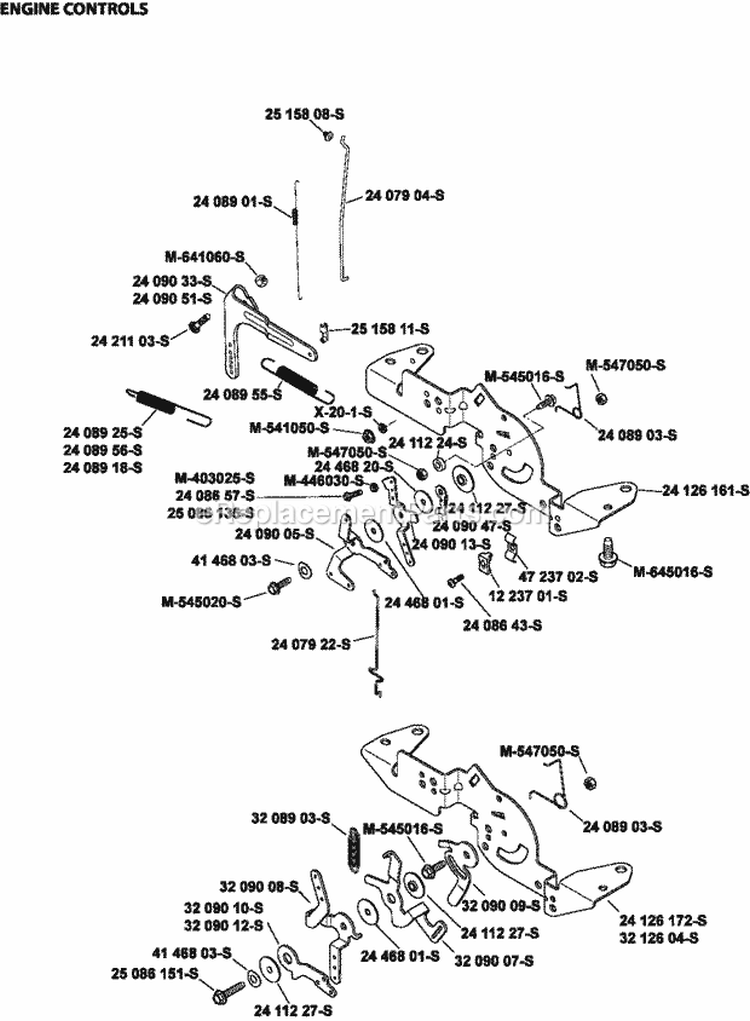 Page F Diagram and Parts List for  Kohler Engine