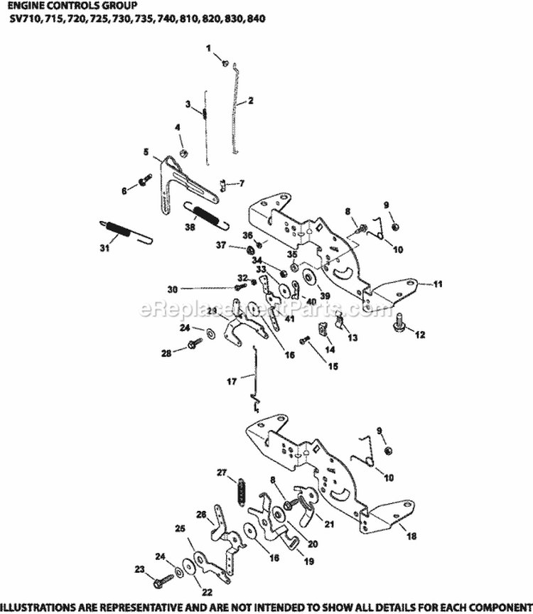 Page F Diagram and Parts List for  Kohler Engine