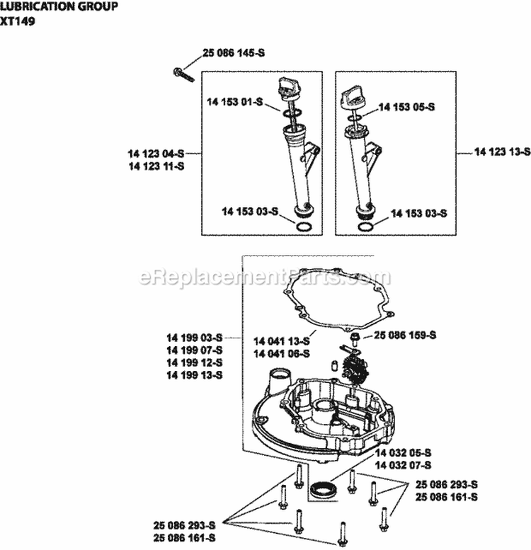Page K Diagram and Parts List for  Kohler Engine