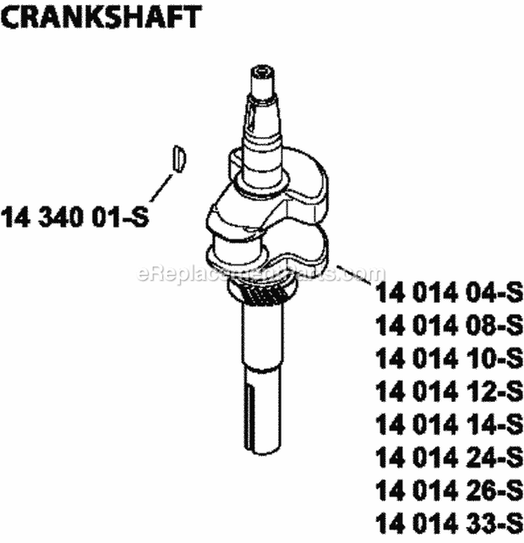 Page D Diagram and Parts List for  Kohler Engine
