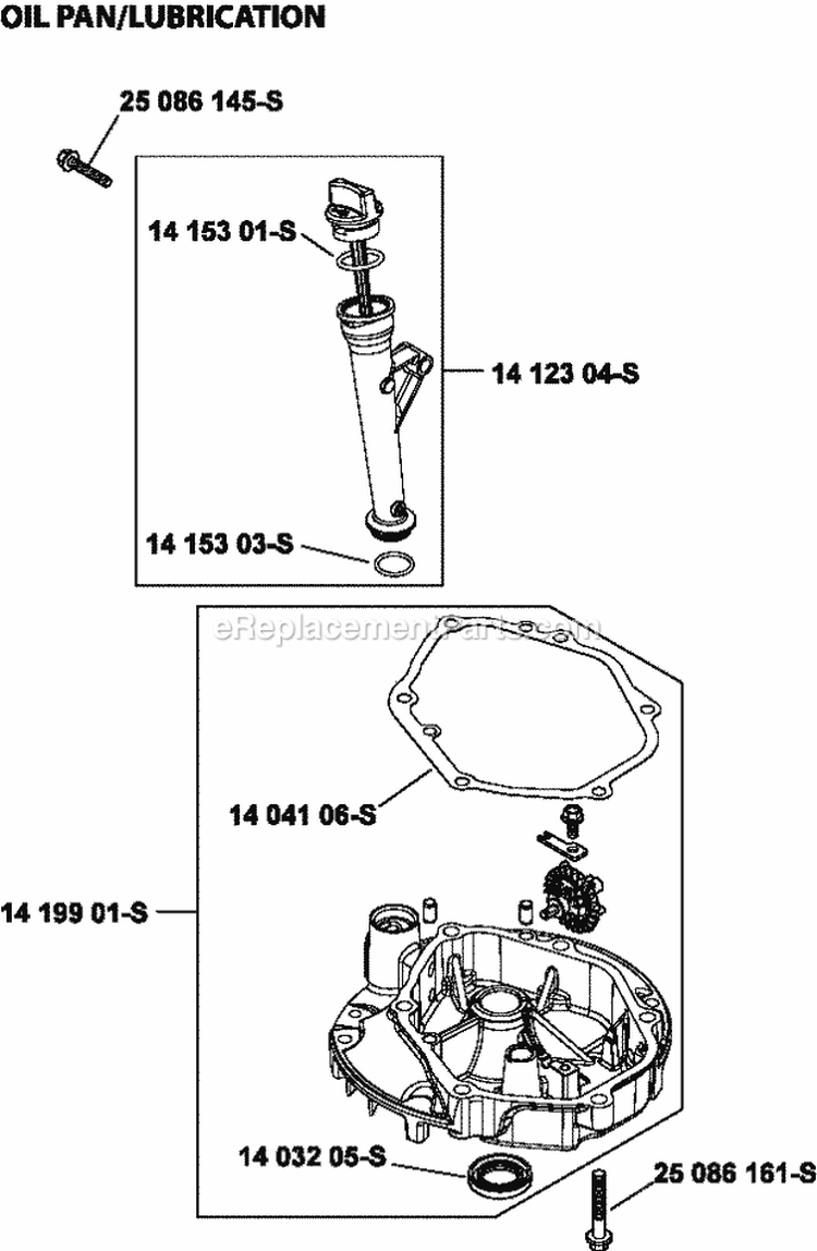 Page K Diagram and Parts List for  Kohler Engine
