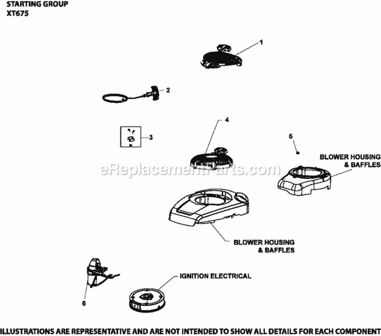 Page L Diagram and Parts List for  Kohler Engine