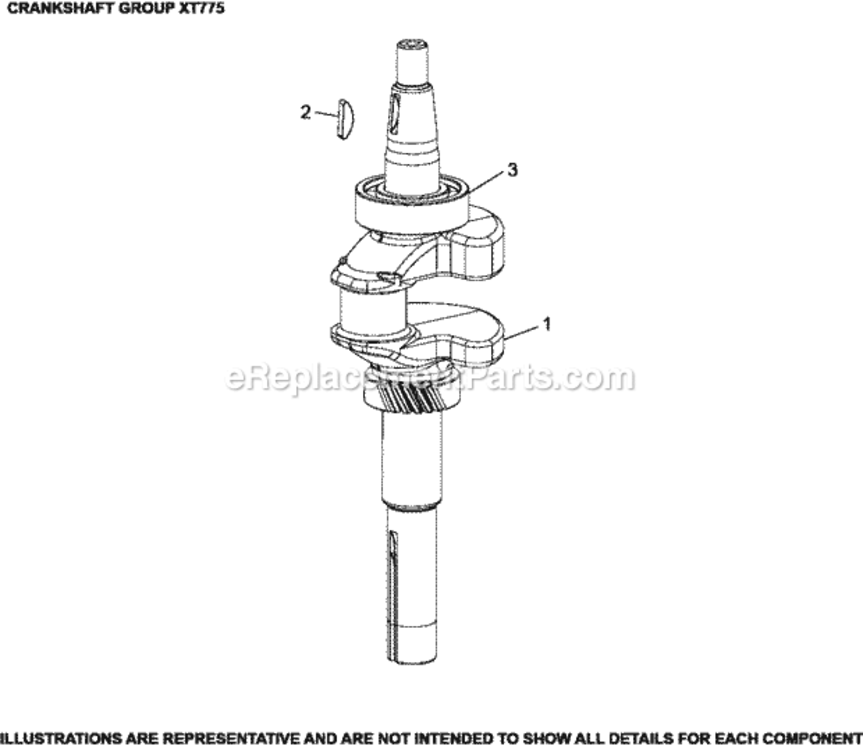 Crankshaft_Group_Xt775-2036_Xt775 Diagram and Parts List for  Kohler Engine