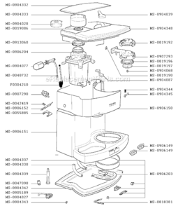 Part Location Diagram of MS-0904039 Krups Diffuser