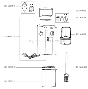 Page A Diagram and Parts List for  Krups Coffee Grinder