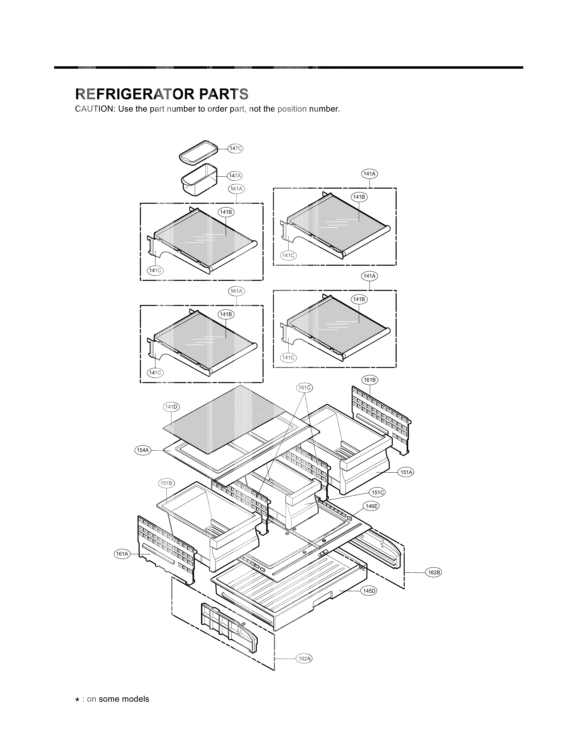 REFRIGERATOR PARTS Diagram and Parts List for  LG Refrigerator