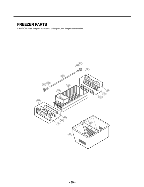 FREEZER PARTS Diagram and Parts List for LFC25776SB AWBCNA4 LG Refrigerator
