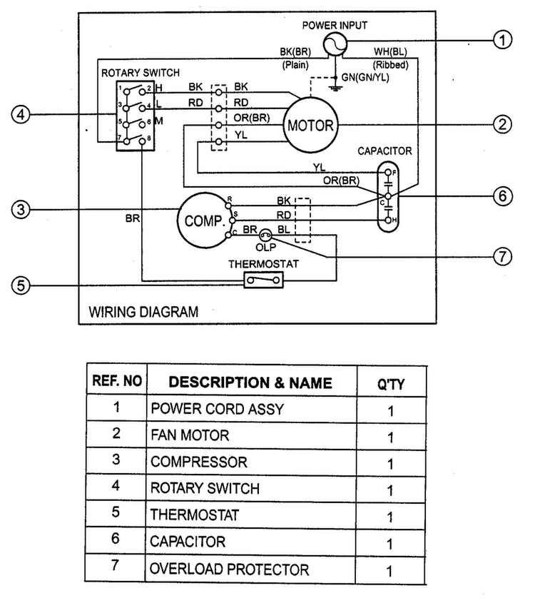 Wiring Diagram Diagram and Parts List for R5205  LG Air Conditioner