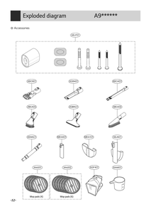 Accessories Diagram and Parts List for CBRELGA LG Canister Vacuum