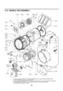 Part Location Diagram of 4681EA2001T LG Washing Machine Drain Pump
