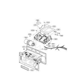 Interior 2 Diagram and Parts List for 01 LG Microwave Oven Combo