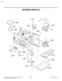 INTERIOR PARTS I Diagram and Parts List for  LG Microwave