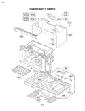 OVEN CAVITY PARTS Diagram and Parts List for LMV2083ST/01 LG Microwave