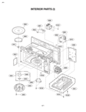 INTERIOR PARTS I Diagram and Parts List for LMV2083ST/01 LG Microwave