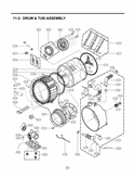 Part Location Diagram of AJQ73413809 LG TUB ASSEMBLY,OUTER