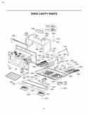 OVEN CAVITY PARTS Diagram and Parts List for LMHM2017ST/01 LG Microwave