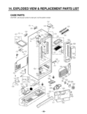 CASE PARTS   EXPLODED VIEW & REPLACEMENT PARTS LIST Diagram and Parts List for LFC25776SB AWBCNA4 LG Refrigerator