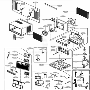 Main Diagram and Parts List for LW1017ERSM AC1AUSB LG Air Conditioner