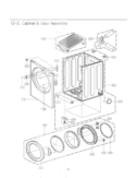 Cabinet & Door Assembly Diagram and Parts List for TD-V10031E ABWEGSP LG Dryer