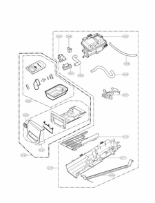 Panel Drawer Parts Diagram and Parts List for  Kenmore Dryer