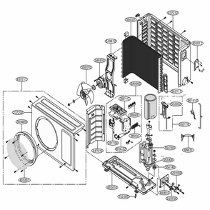 Outdoor Unit Diagram and Parts List for LSUL1210CL AMBCTFC LG Air Conditioner