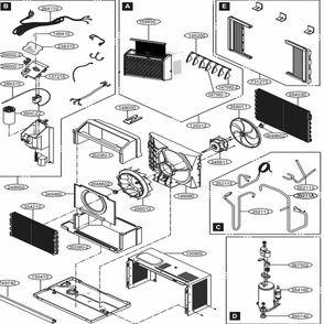 Main Diagram and Parts List for LW5016 ASWAOSU LG Air Conditioner