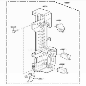Latch Board Parts Diagram and Parts List for MMV6178AAQ AB6EMTG LG Wall Oven