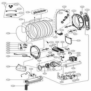 Drum And Motor Assembly Diagram and Parts List for ABWEEUS LG Dryer