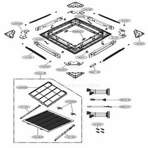 Part Location Diagram of 6871A20096P LG PCB ASSEMBLY,DISPLAY