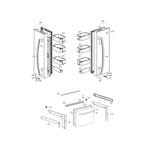 Door Diagram and Parts List for 00 LG Refrigerator