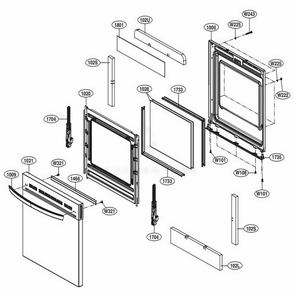 Part Location Diagram of ADC30000602 LG DOOR ASSEMBLY,SUB