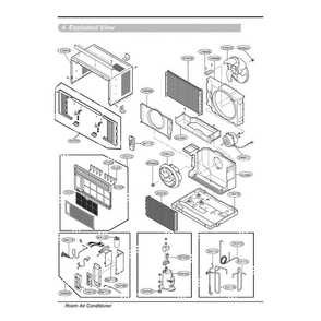 Section Diagram and Parts List for LWHD6500SR AWYAUSH LG Air Conditioner