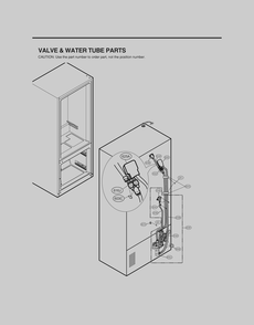 Valve And Water Tube Parts Diagram and Parts List for ASTCNA1 LG Refrigerator