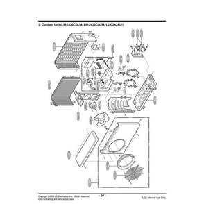Section 1 Diagram and Parts List for LM-2430C2L AMB6EUS LG Air Conditioner