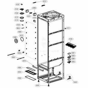 Main 1 Diagram and Parts List for ALBEEUS LG Steamer