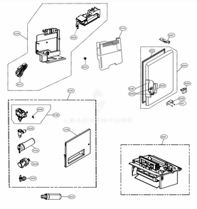 Ice Maker And Ice Bin Parts Diagram and Parts List for ASBCNA0 LG Refrigerator