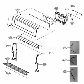Controller Parts Diagram and Parts List for FBDELGA LG Range