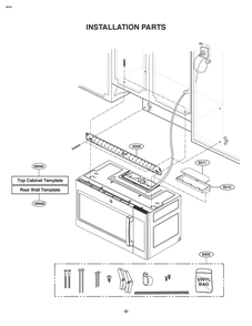 Installation Parts Diagram and Parts List for CBKEGEU LG Microwave Oven Combo