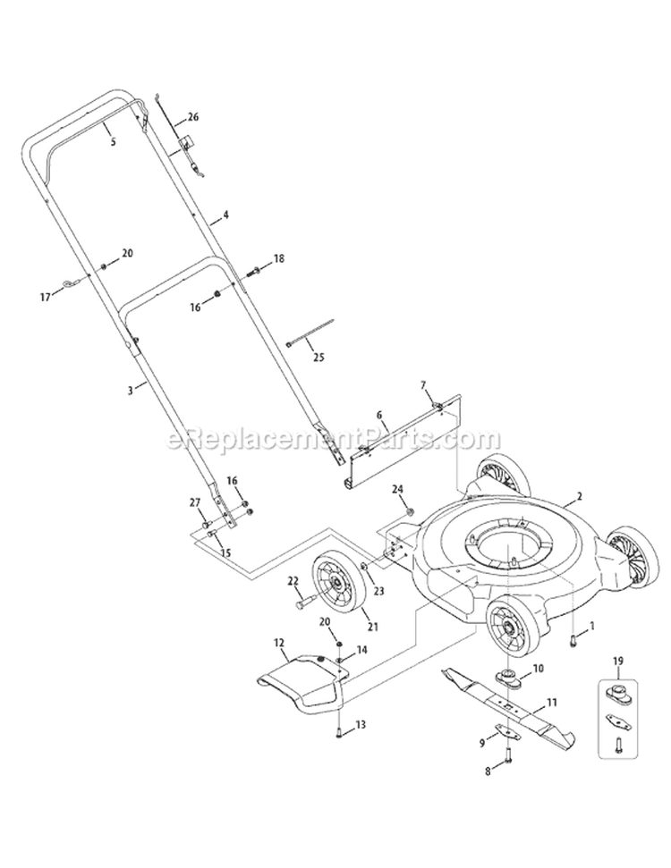 Page A Diagram and Parts List for 2009 MTD Lawn Mower