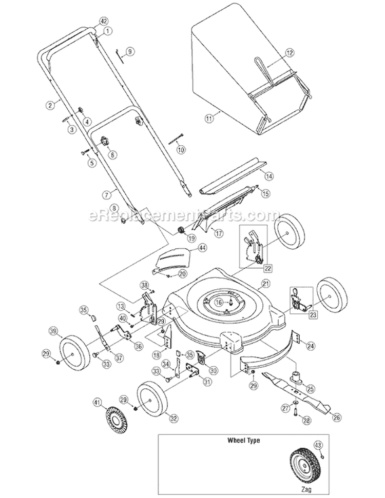 Page A Diagram and Parts List for 2007 MTD