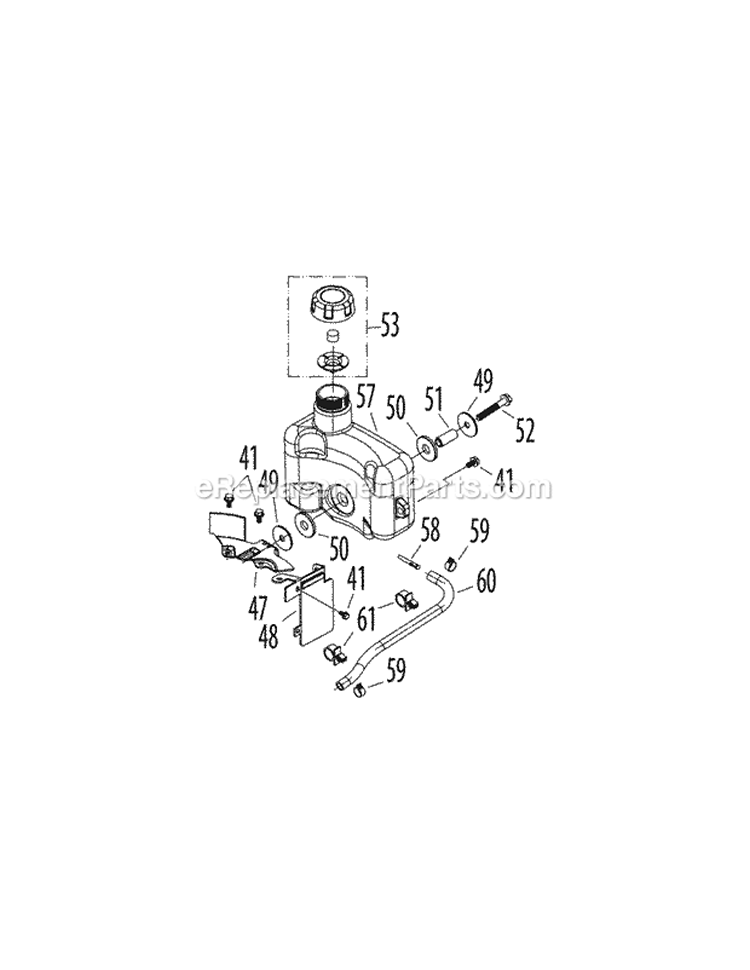 Page G Diagram and Parts List for 2011 MTD Lawn Mower