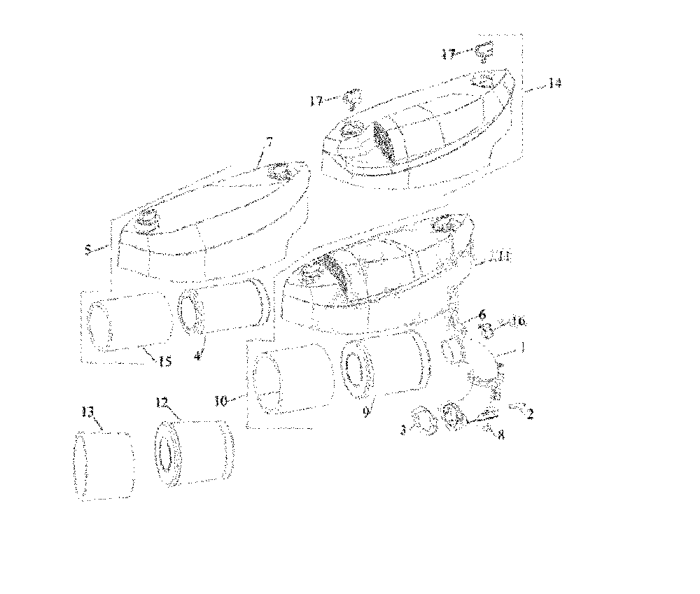 Air intake Diagram and Parts List for  MTD Lawn Tractor