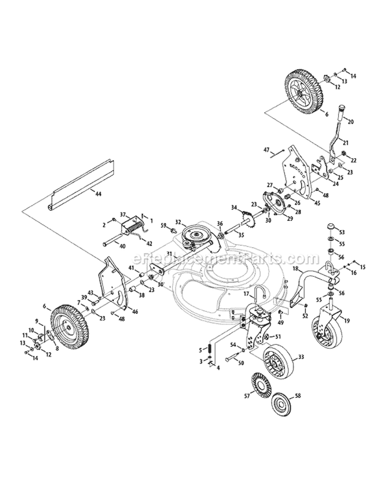 Page A Diagram and Parts List for 2009 MTD