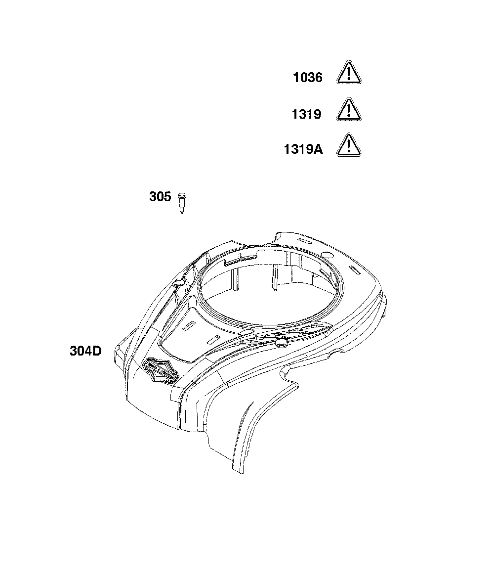 Blower housing Diagram and Parts List for  MTD Lawn Mower