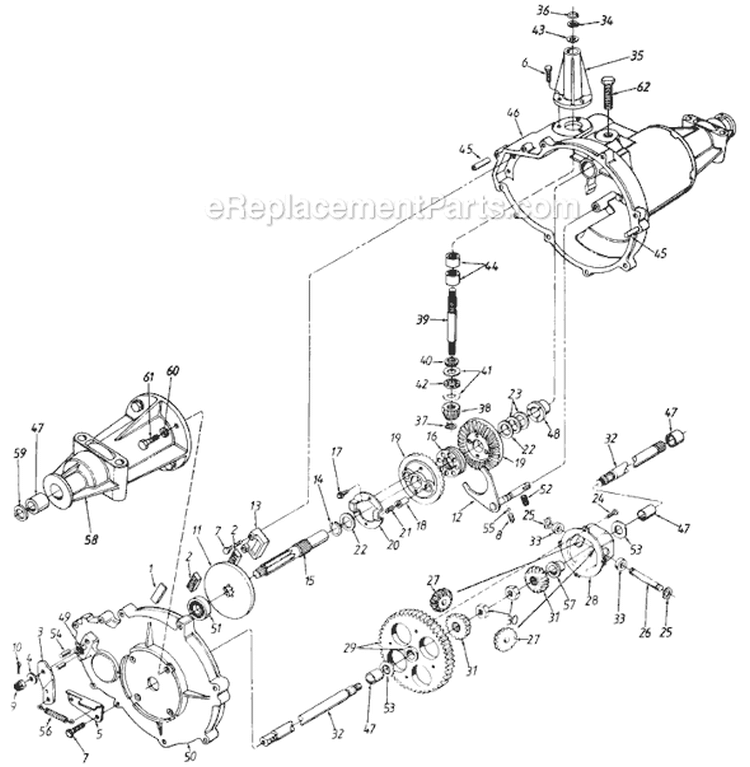 Page F Diagram and Parts List for Deck H -1991 MTD Lawn Tractor