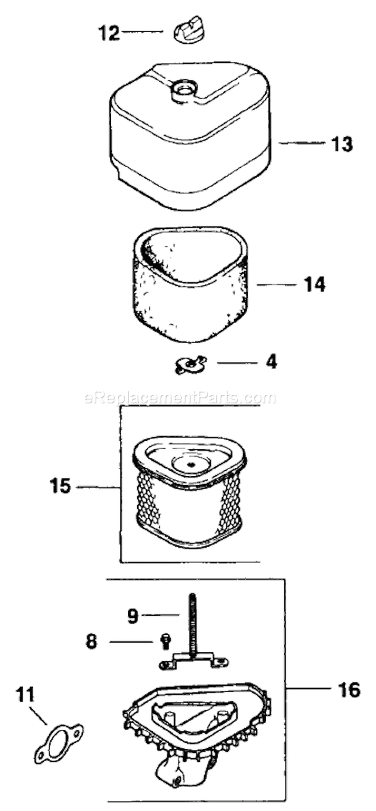 Page H Diagram and Parts List for 55AE210R195 - 2001 MTD Lawn Mower