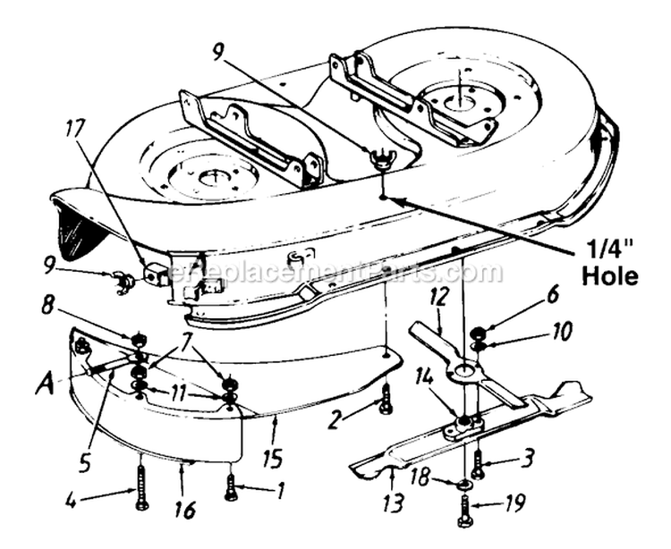 Page G Diagram and Parts List for 1995 MTD Lawn Tractor
