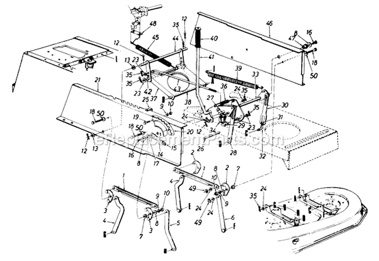 Page B Diagram and Parts List for 1995 MTD Lawn Tractor